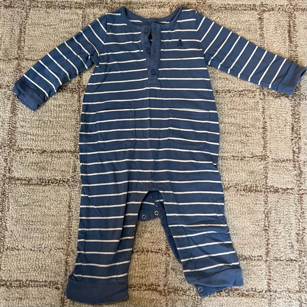 Baby boy, one piece striped outfit